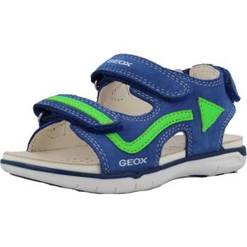 Schoenen Jongens Sandalen / Open schoenen Geox B SANDAL DELHI BOY Blauw