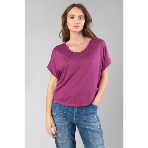 Textiel Dames T-shirts & Polo’s Le Temps des Cerises T-shirt BIBOU Roze
