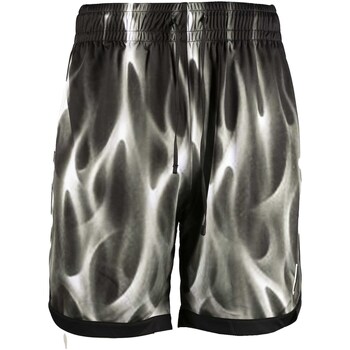 Textiel Heren Korte broeken / Bermuda's Nytrostar Shorts With Grey Fire Print Zwart