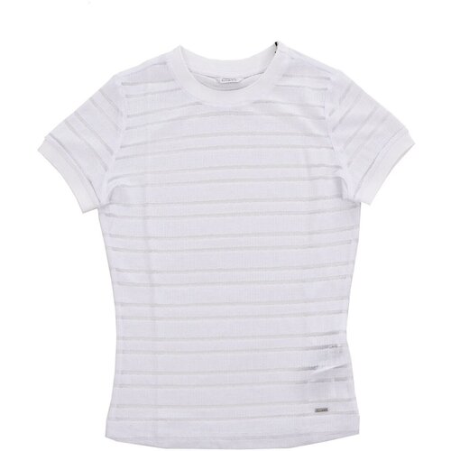 Textiel Dames T-shirts & Polo’s Guess W3YP27 KBUA0 Wit