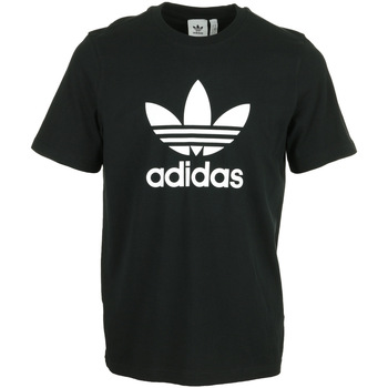 Textiel Heren T-shirts korte mouwen adidas Originals Trefoil T Shirt Zwart