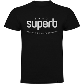 Textiel Heren T-shirts korte mouwen Superb 1982 3000-BLACK Zwart
