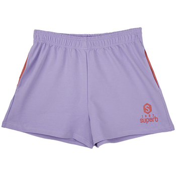 Textiel Dames Korte broeken / Bermuda's Superb 1982 SPRBSH-2201-LILAC-CREAM Violet