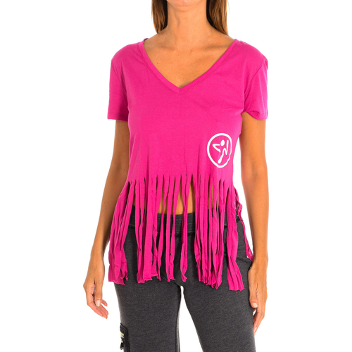 Textiel Dames T-shirts korte mouwen Zumba Z1T00371-ROSA Violet
