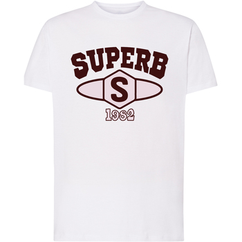 Textiel Heren T-shirts korte mouwen Superb 1982 SPRBCA-2201-WHITE Wit