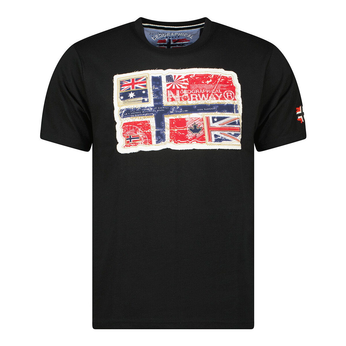 Textiel Heren T-shirts korte mouwen Geographical Norway SW1245HGN-BLACK Zwart