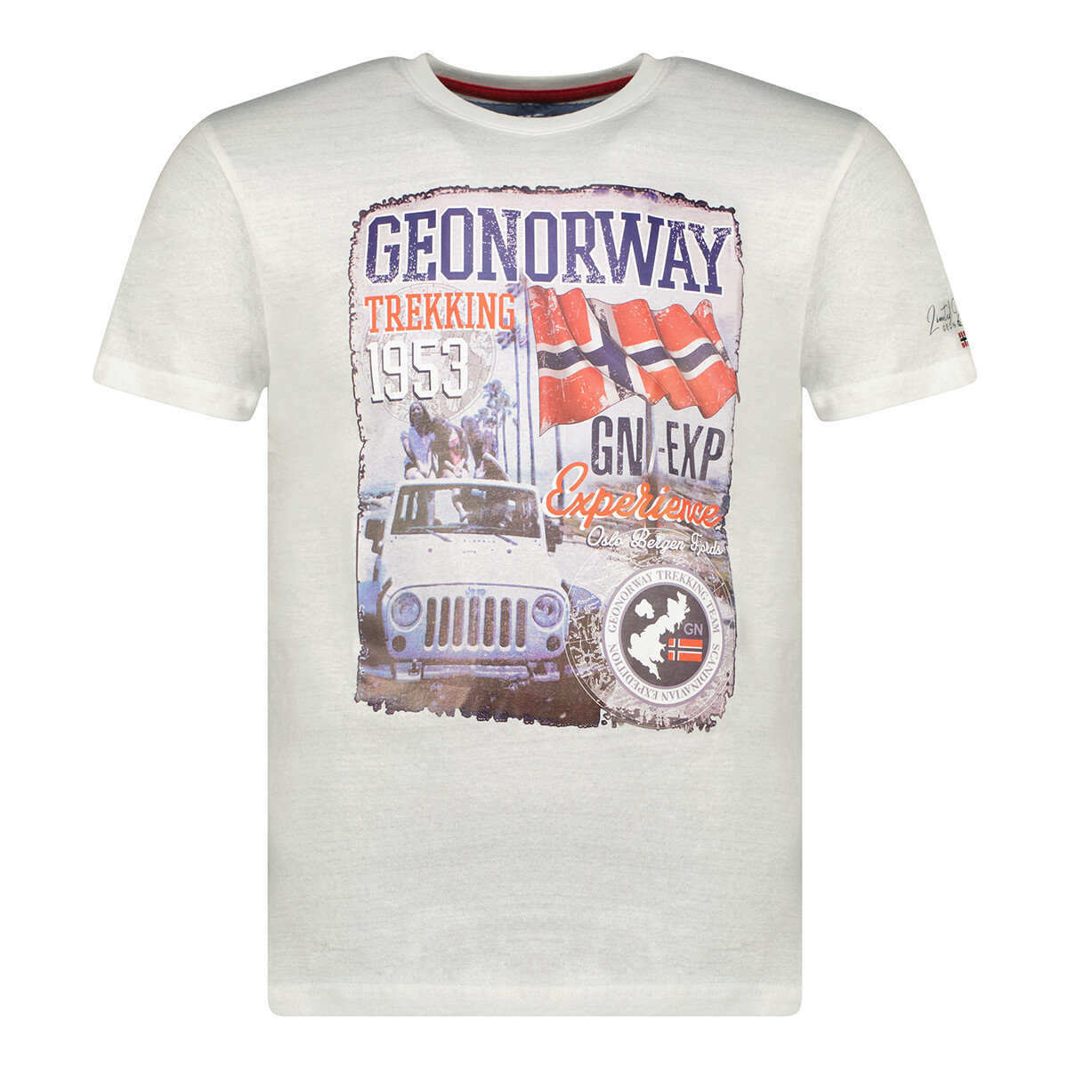 Textiel Heren T-shirts korte mouwen Geo Norway SW1959HGNO-WHITE Wit