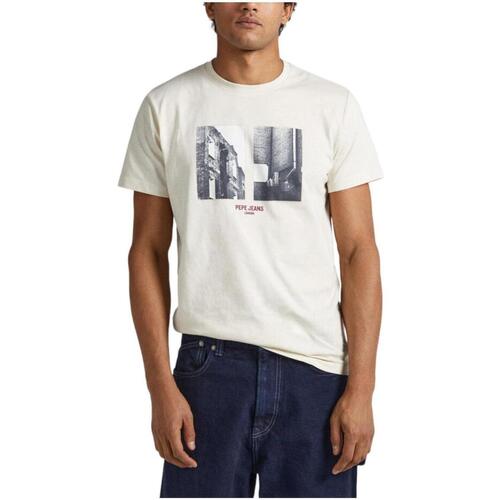 Textiel Heren T-shirts korte mouwen Pepe jeans  Beige