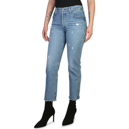 Textiel Dames Jeans Levi's - 501_crop Blauw