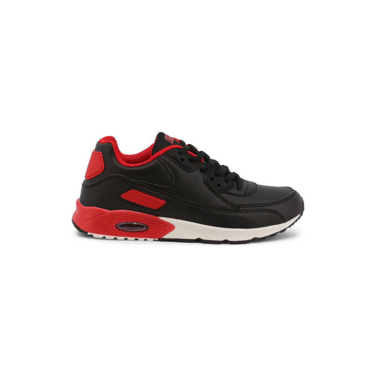 Schoenen Heren Sneakers Shone 005-001 Black/Red Zwart