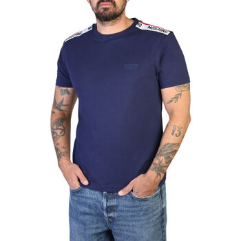 Textiel Heren T-shirts korte mouwen Moschino - A0781-4305 Blauw