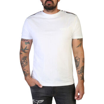 Textiel Heren T-shirts korte mouwen Moschino A0781-4305 A0001 White Wit