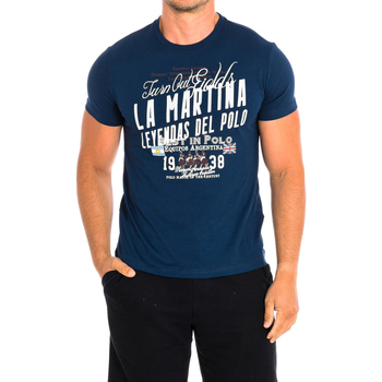 Textiel Heren T-shirts korte mouwen La Martina SMR304-JS206-07017 Marine