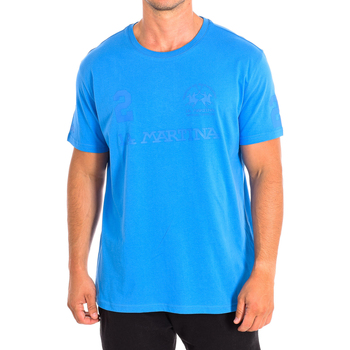 Textiel Heren T-shirts korte mouwen La Martina TMR309-JS206-07205 Blauw