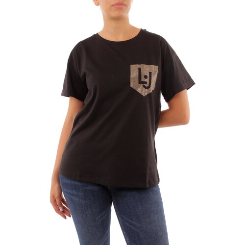Textiel Dames T-shirts korte mouwen Liu Jo WF3079J5923 Zwart