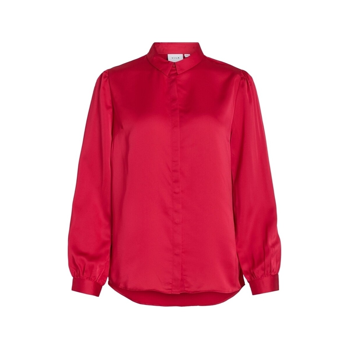 Textiel Dames Tops / Blousjes Vila Noos Ellette Satin Shirt - Love Potion Roze
