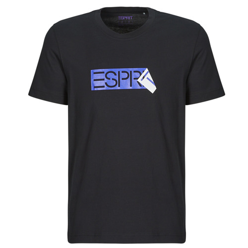 Textiel Heren T-shirts korte mouwen Esprit SUS LOGO TEE Zwart