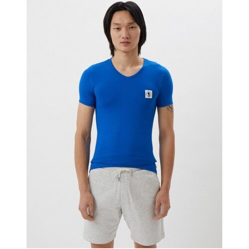 Textiel Heren T-shirts korte mouwen Bikkembergs BKK1UTS08SI Blauw