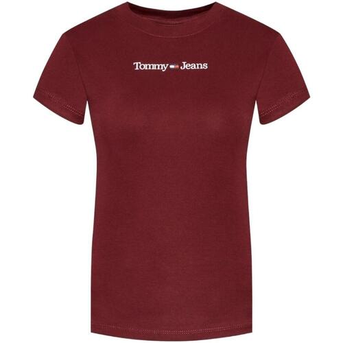 Textiel Dames T-shirts korte mouwen Tommy Hilfiger  Rood