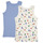 Textiel Jongens Mouwloze tops Petit Bateau A0AB4 X2 Blauw / Multicolour