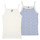 Textiel Meisjes Mouwloze tops Petit Bateau A0A4D X2 Blauw / Wit