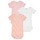 Textiel Meisjes Pyjama's / nachthemden Petit Bateau LOT X3 Wit / Roze