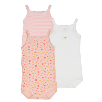 Textiel Meisjes Pyjama's / nachthemden Petit Bateau LOT X3 Roze / Beige