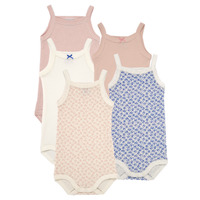 Textiel Meisjes Pyjama's / nachthemden Petit Bateau BODY BRETELLE X5 Multicolour