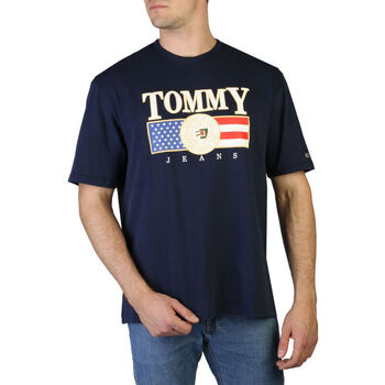 Textiel Heren T-shirts korte mouwen Tommy Hilfiger - dm0dm15660 Blauw
