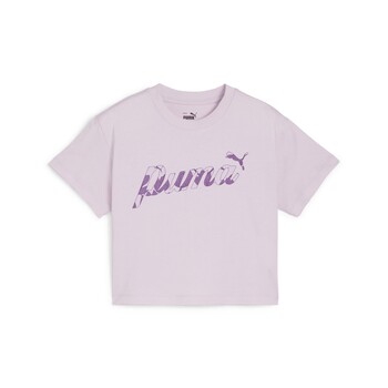 Textiel Meisjes T-shirts korte mouwen Puma ESS+ BLOSSOM SHORT TEE G Violet