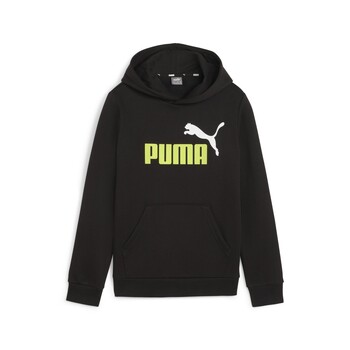 Textiel Jongens Sweaters / Sweatshirts Puma ESS+ 2 COL BIG LOGO HOODIE FL B Zwart