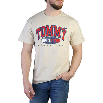 Textiel Heren T-shirts korte mouwen Tommy Hilfiger dm0dm16407 aci brown Brown