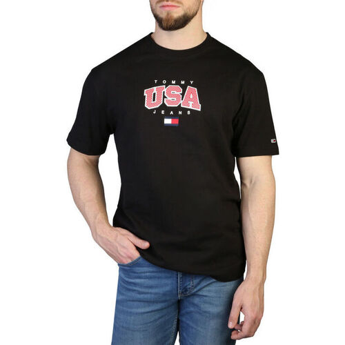 Textiel Heren T-shirts korte mouwen Tommy Hilfiger - dm0dm16406 Zwart