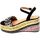 Schoenen Dames Sandalen / Open schoenen Woz - Sand.zp.fasc.pietra Cam.nero 3064 Zwart