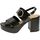 Schoenen Dames Sandalen / Open schoenen Lorenzo Mari Sandalo Donna Nero Lor1475 Zwart