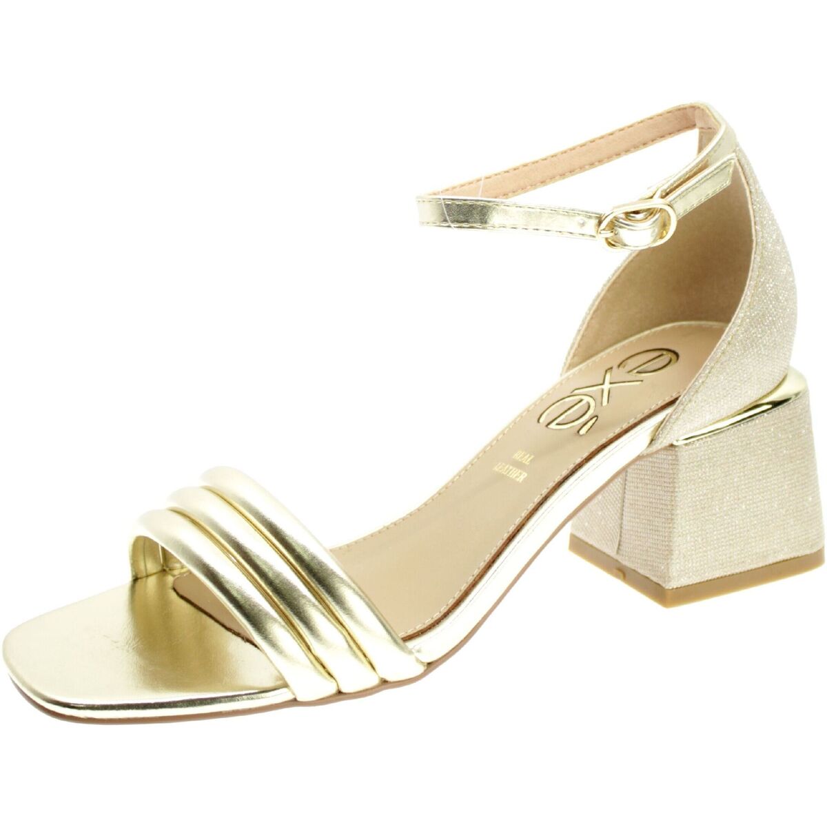 Schoenen Dames Sandalen / Open schoenen Exé Shoes Sandalo Donna Platino Carmen-145 Goud