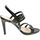 Schoenen Dames Sandalen / Open schoenen Lorenzo Mari Sandalo Donna Nero Lor1424 Zwart