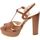 Schoenen Dames Sandalen / Open schoenen Lorenzo Mari Sandalo Donna Cuoio Olga-02 Brown