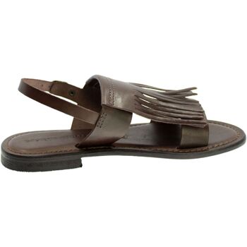 Schoenen Dames Sandalen / Open schoenen Cuoieria Italiana Sandalo Donna Testa di moro 1359 Brown