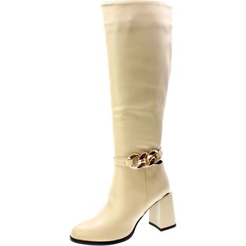 Schoenen Dames Laarzen Exé Shoes Stivale Donna Beige Mj1076-c9930 Beige