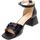 Schoenen Dames Sandalen / Open schoenen Francescomilano Sandalo Donna Nero C19-03a-ne Zwart