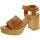 Schoenen Dames Sandalen / Open schoenen Lorenzo Mari Sandalo Donna Cuoio Carmen Brown
