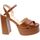 Schoenen Dames Sandalen / Open schoenen Lorenzo Mari Sandalo Donna Cuoio Morena-02 Brown