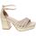 Schoenen Dames Sandalen / Open schoenen Exé Shoes Sandalo Donna Oro Lina-589 Goud