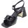 Schoenen Dames Sandalen / Open schoenen Jeannot Sandalo Donna Nero Nj622 Zwart