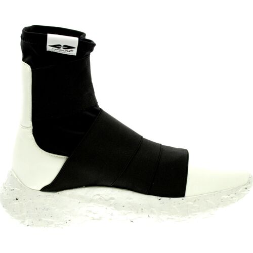 Schoenen Dames Lage sneakers Fessura Sneakers Donna Nero/Bianco Rock Sock Roc009 Zwart