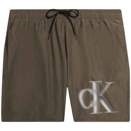 Textiel Heren Korte broeken / Bermuda's Calvin Klein Jeans km0km00800-gxh brown Brown