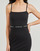 Textiel Dames Korte jurken Calvin Klein Jeans LOGO ELASTIC STRAPPY DRESS Zwart