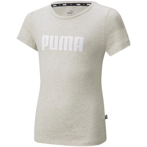 Textiel Meisjes T-shirts korte mouwen Puma  Beige