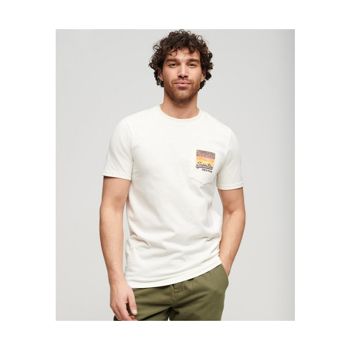 Textiel Heren T-shirts & Polo’s Superdry Vintage vl cali Wit